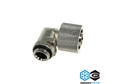 Compression Fitting 1/4G 90° Tube 11/16mm Silver Nickel